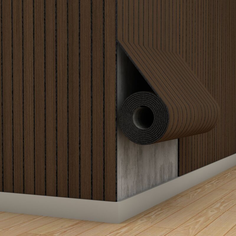 福祉の家の装飾のためのIXPEの泡層が付いている柔らかい木のスラット壁パネル